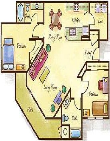 Large 2 Bed, 2 Bath 087 087 floor plan